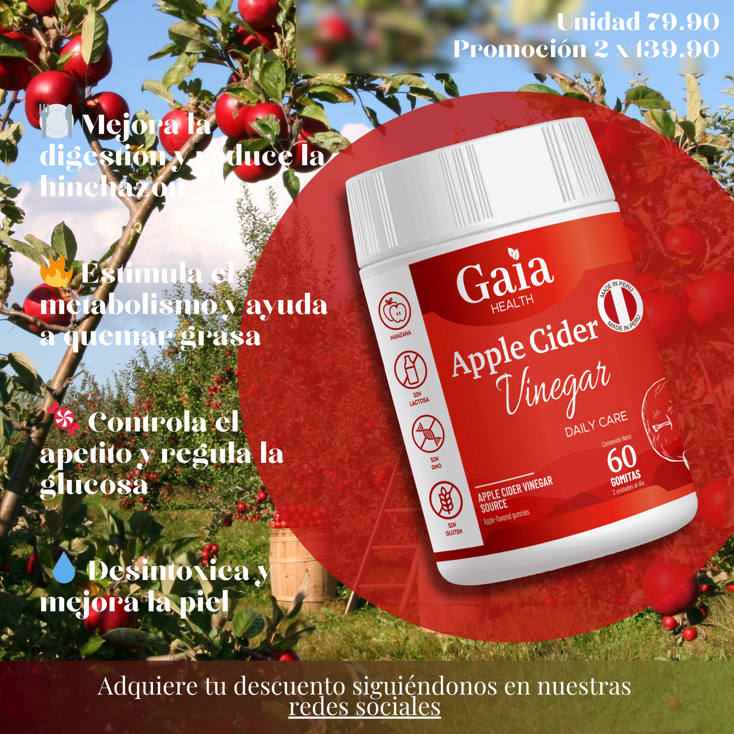 Vinagre de Manzana Fit – Super Gomitas para Digestión y Control del Apetito